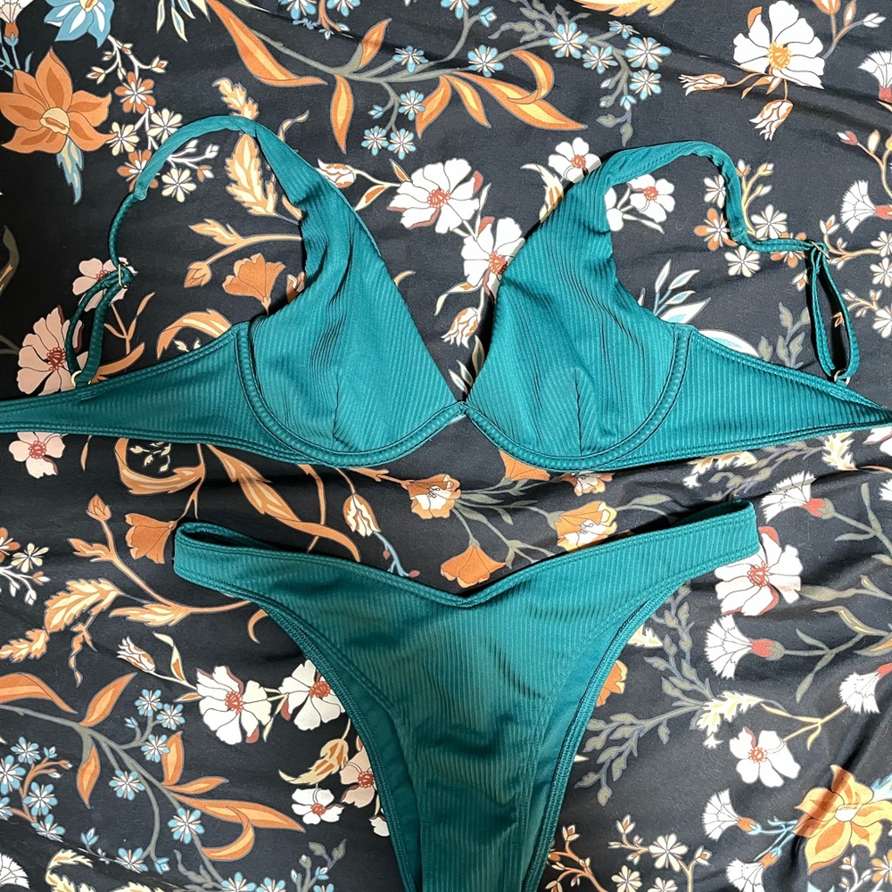 Hollister Teal Bikini size small